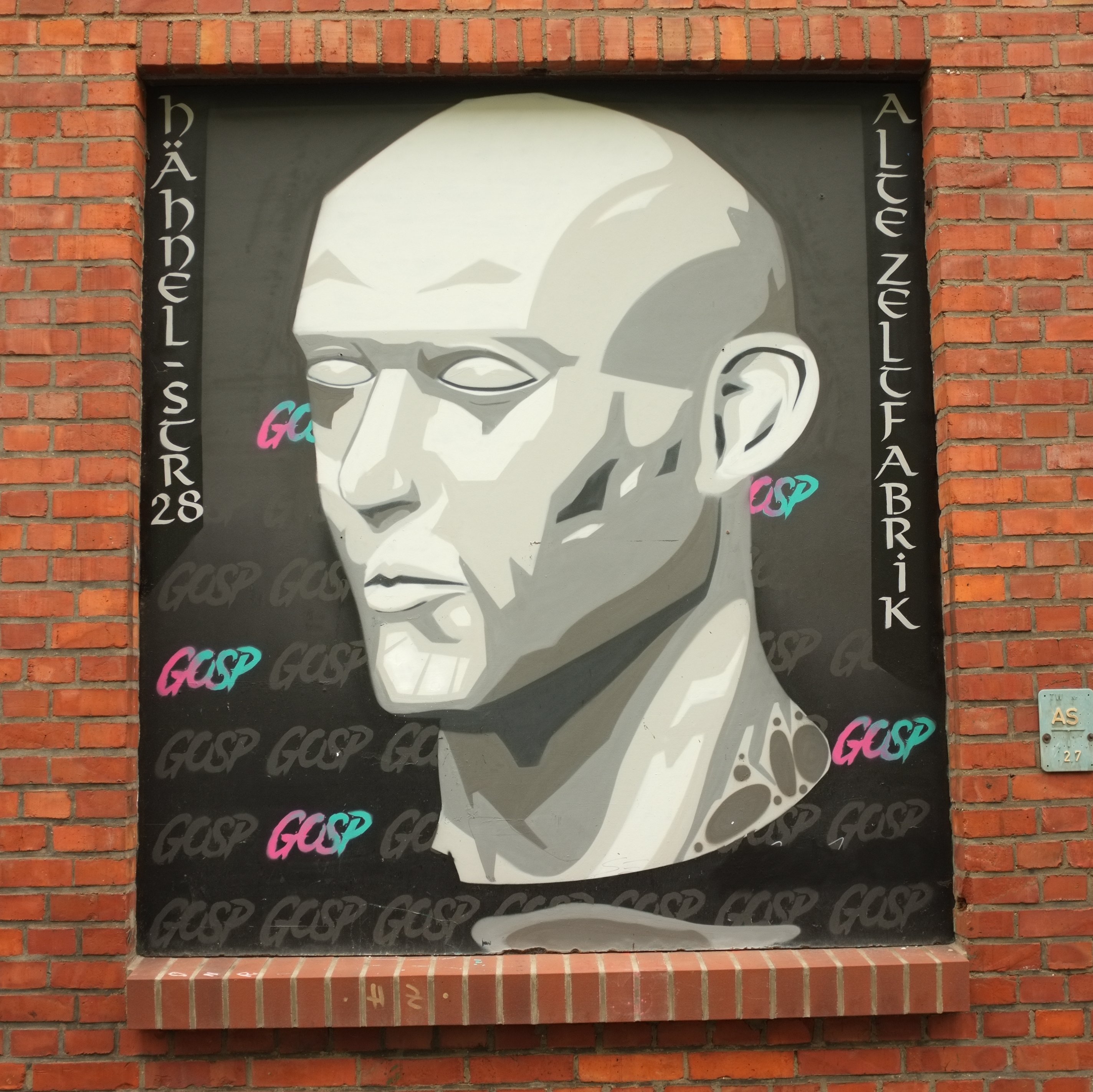 street art leipzig plagwitz 3D Kopf