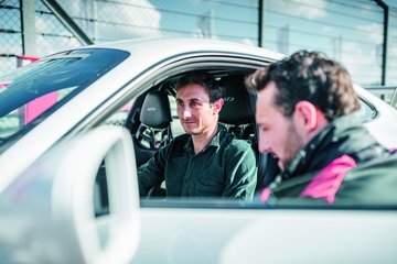 Martin Schulz bei Porsche Leipzig