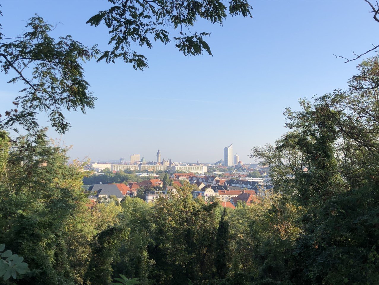 Blick vom Fockeberg auf die Leipziger City