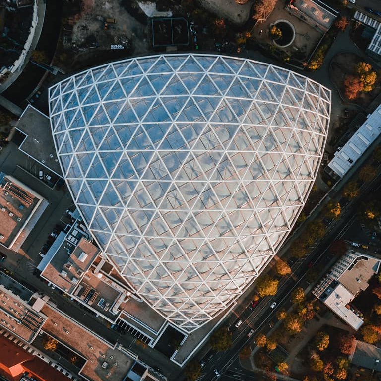 Das Gondwanaland im Leipziger Zoo von oben