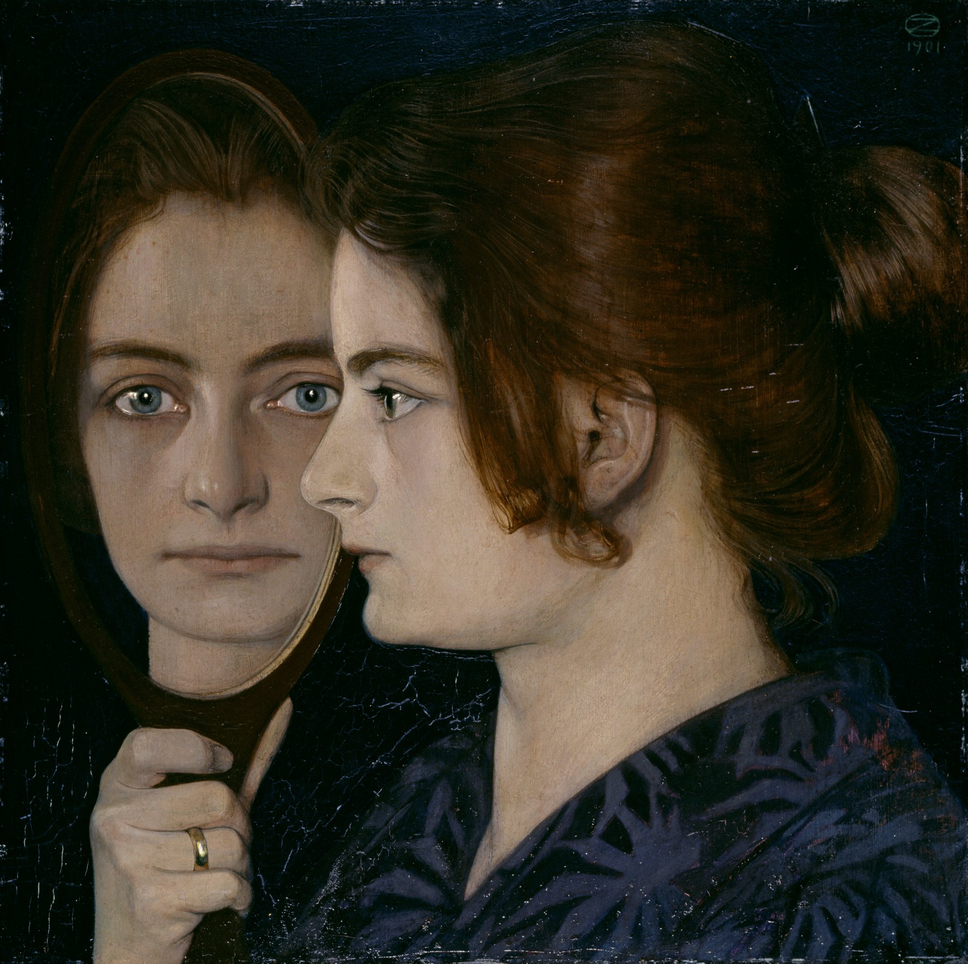 Oskar Zwintscher, „Bildnis der Frau des Künstlers“, 1901