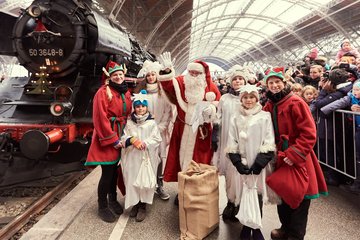 Ankunft des Weihnachtsmanns