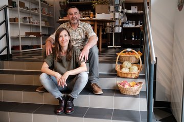 Janett Lengefeld und Eric Guignot