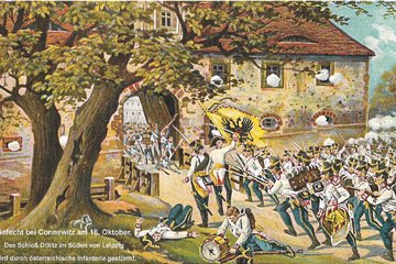 Historische Zeichnung der Völkerschlacht