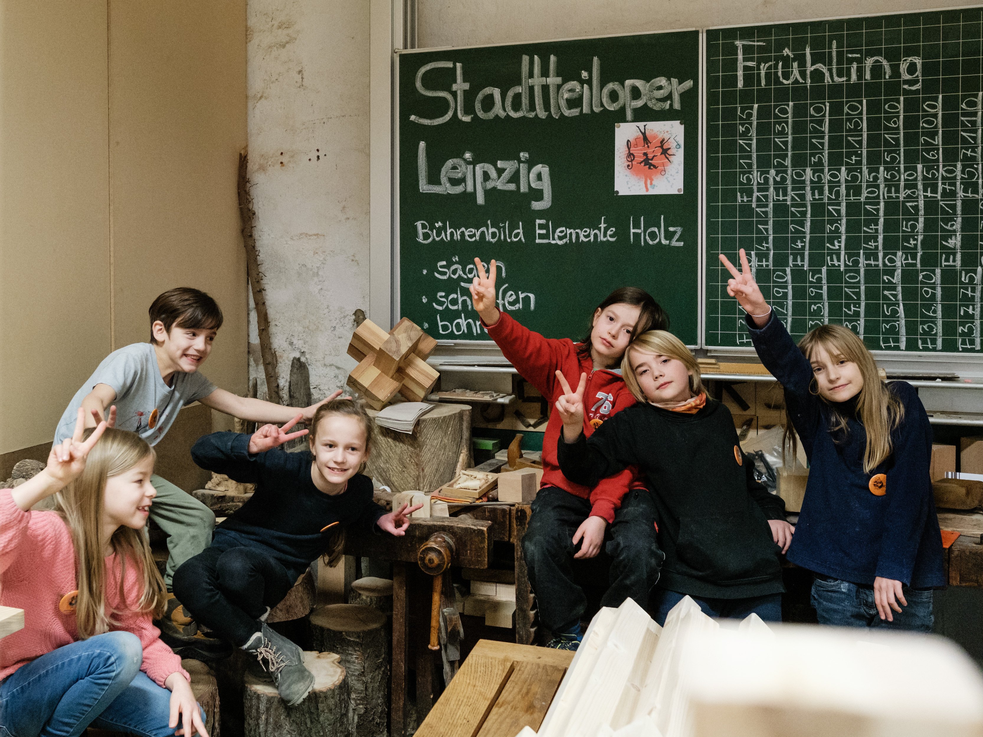 Die Schüler proben für ihre Premiere