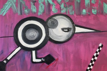 Bild auf Leinwand zeigt einen Vogel