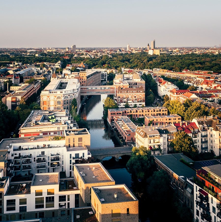 Blick auf die Weiße Elster in Schleußig