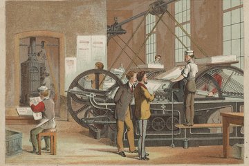 Historische Zeichnung zum Buchdruck