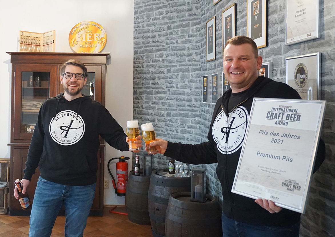 Altenburger-Premium Pils Bier des Jahres und Platinmedaille
