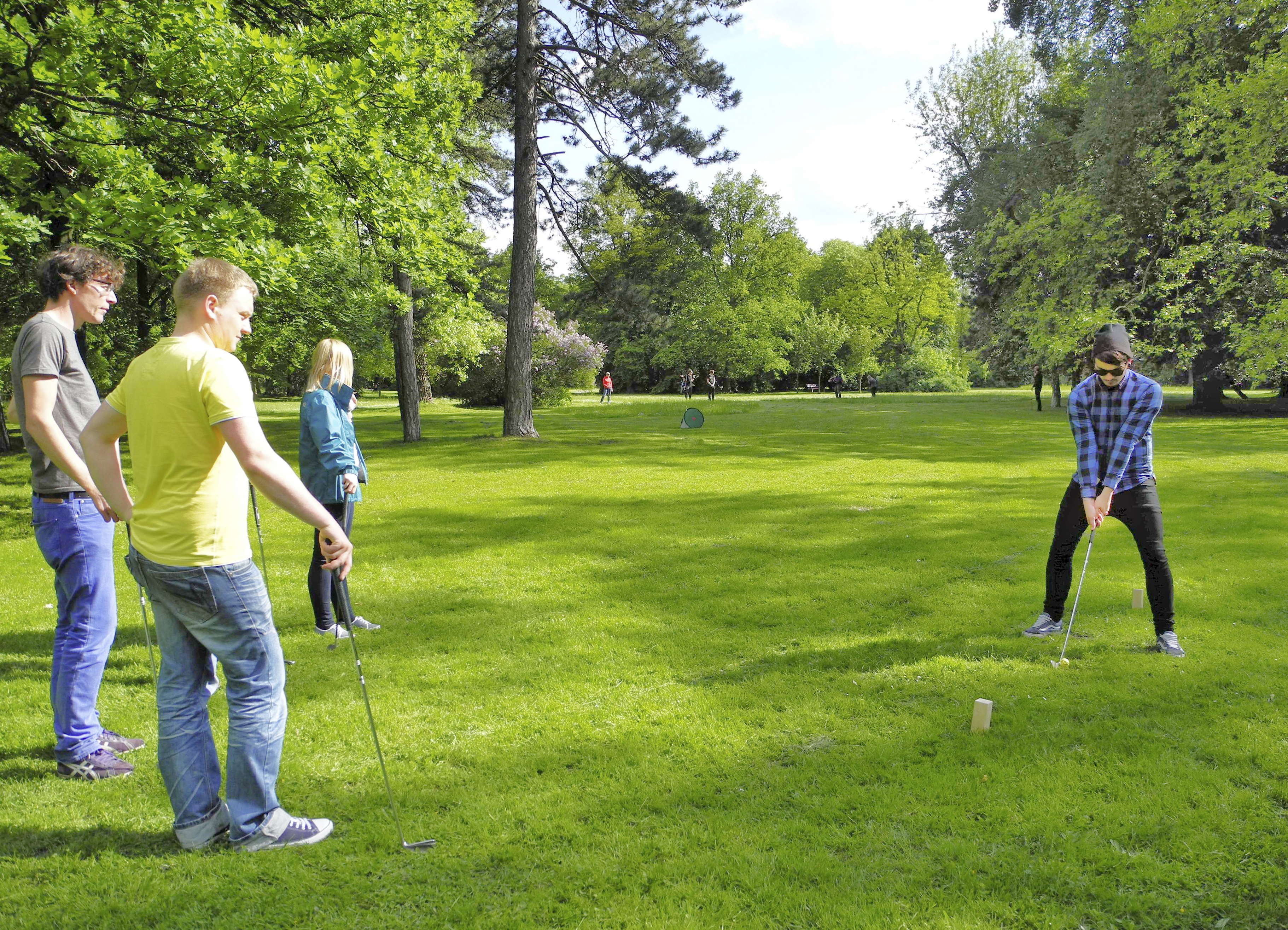 Kreativ und kommunikativ: Crossgolf mitten in Leipzig