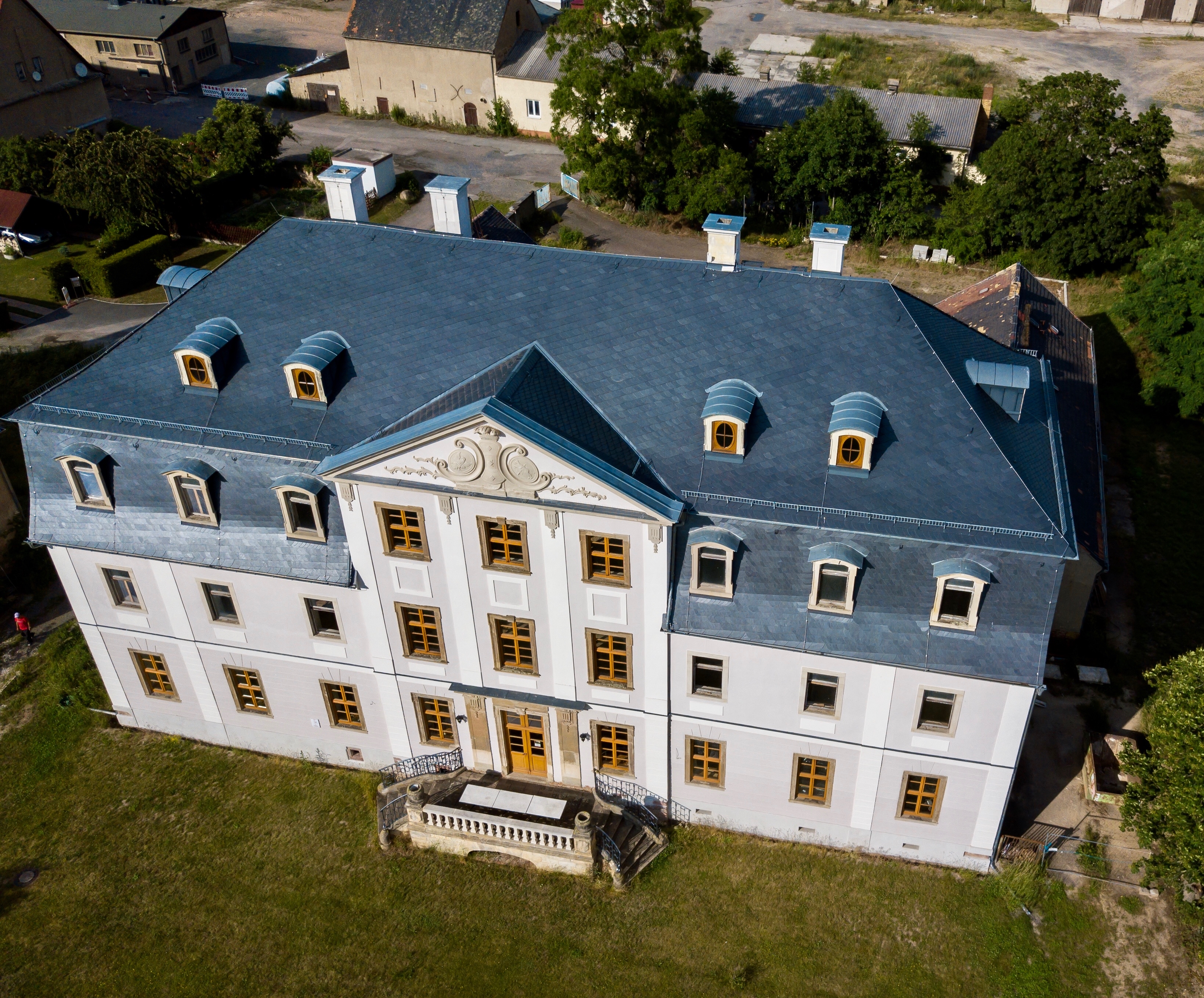 Barockschloss Strömthal aus der Luft