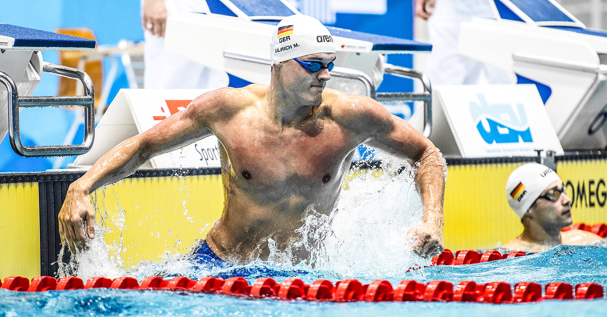 Marek Ulrich beim Training im Becken